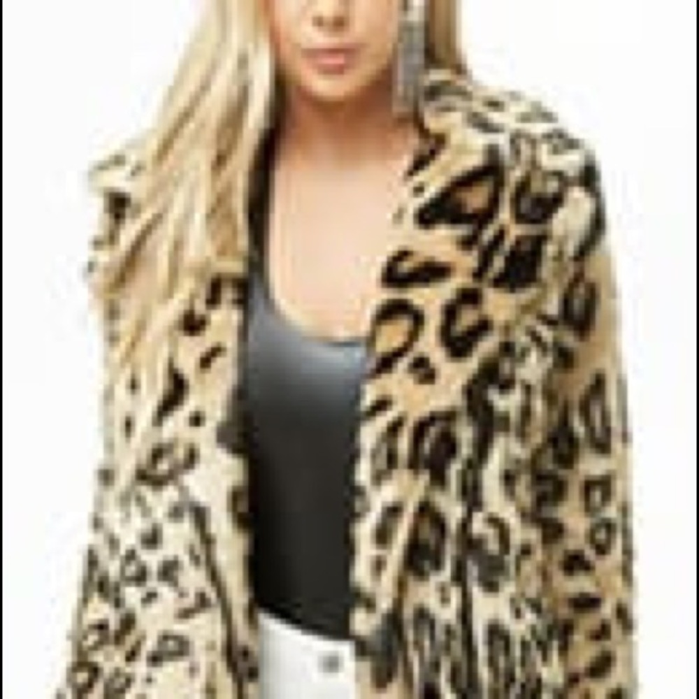 Leopard Faux Fur Moto Jacket